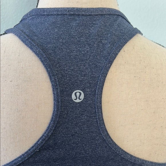 Lululemon Heather Blue Coolracer Back Tank Top Size 6 - Picture 7 of 8